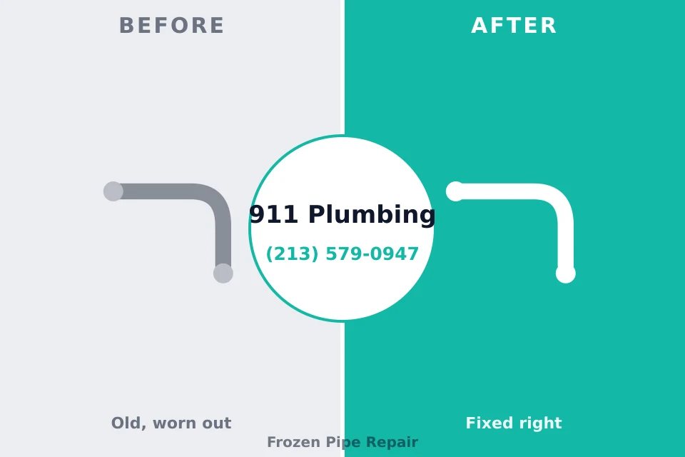 Before and after: plumbing repair Wartburg, TN